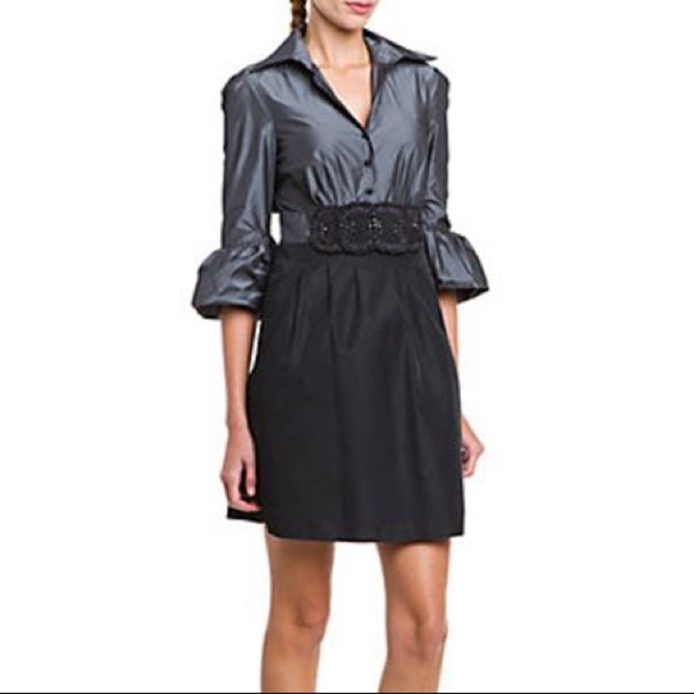 BCBG MAXAZRIA Black/Grey Natasha Dress